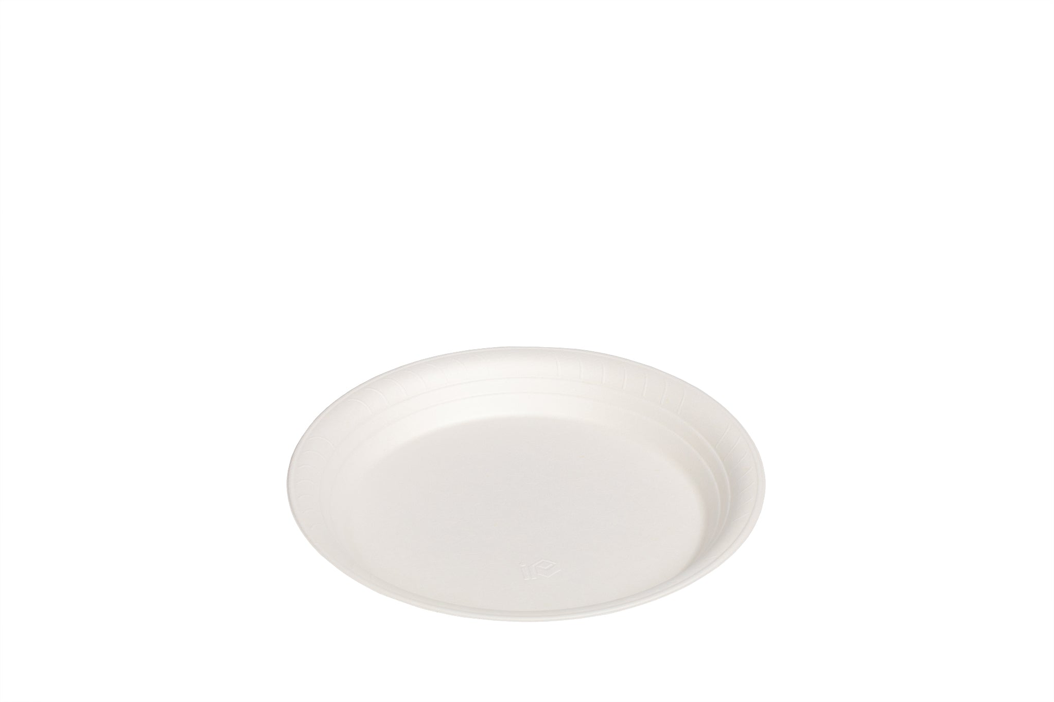 Bio Teller, aus Zuckerrohr Bagasse, ungeteilt, weiß, Tiefe 2,6 cm, ⌀22,5 cm